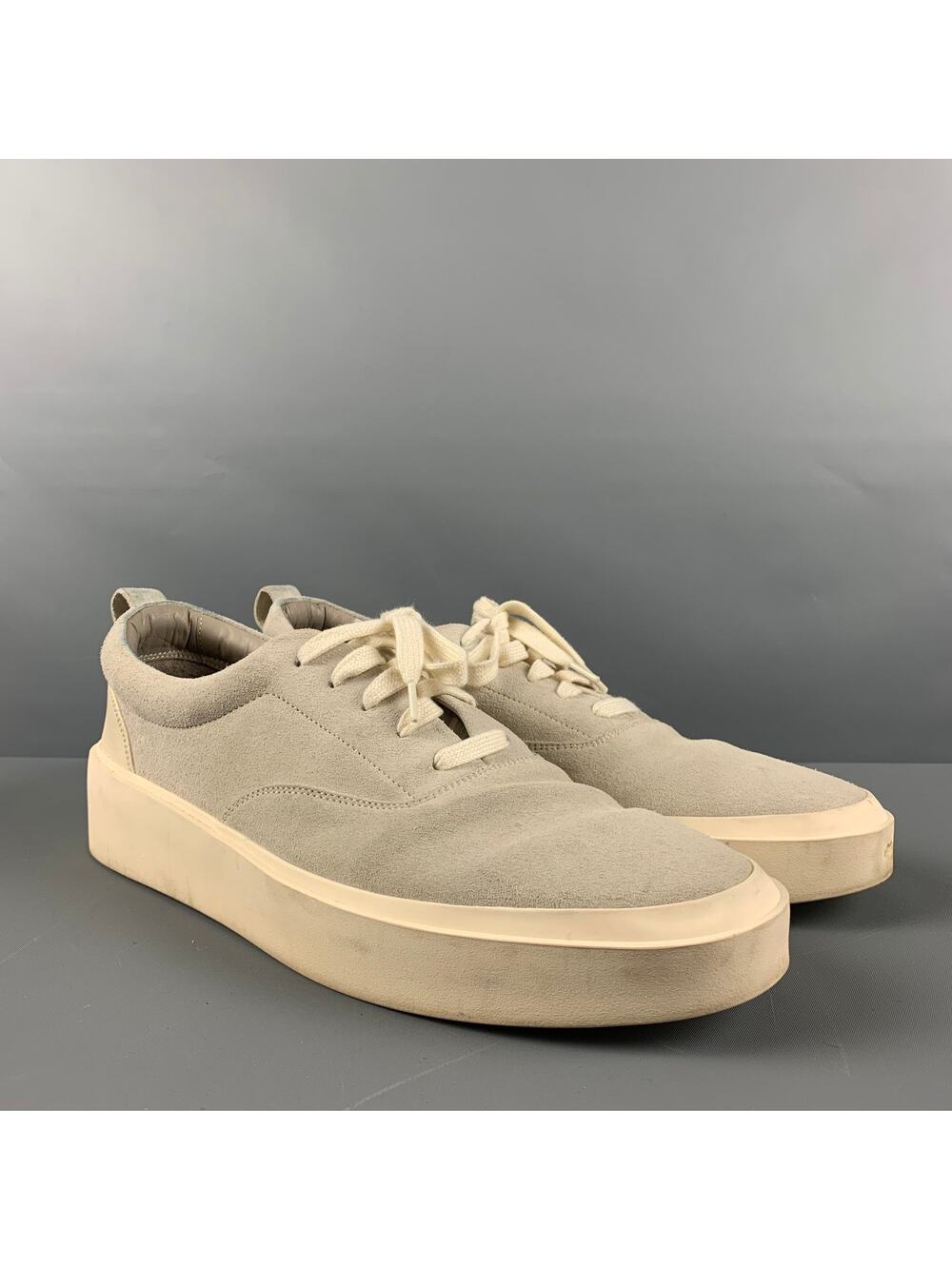 FEAR OF GOD Size 12 Grey Solid Suede Lace Up Sneakers